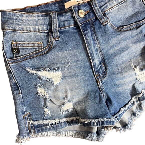 Kancan Jean shorts distressed frayed denim size W3 / 25 - Picture 5 of 11